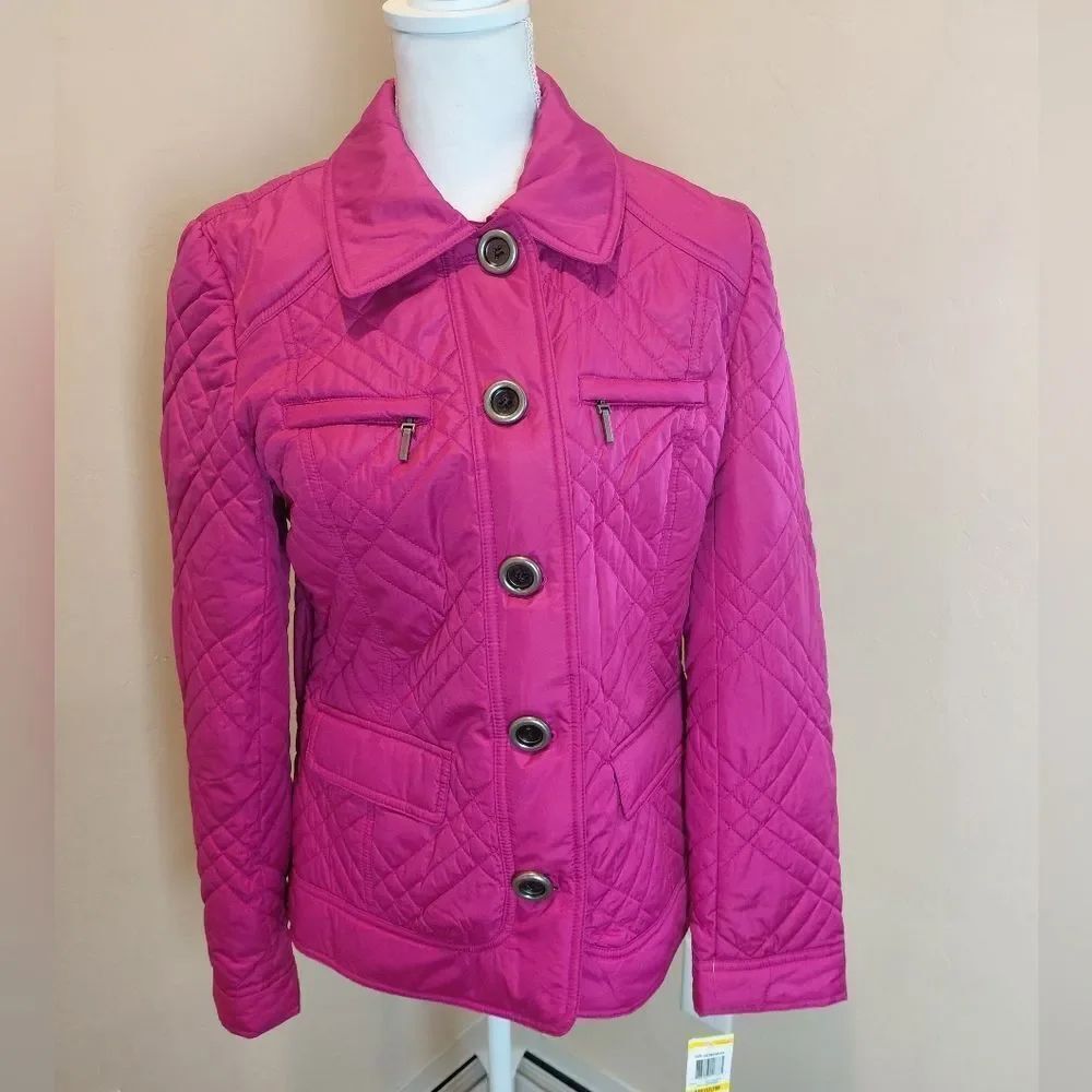 Charter Club Pink Quilted Jacket Size MEDIUM NWT